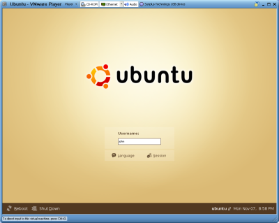 vmware player ubuntu