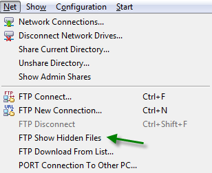 ftp show hidden files total commander